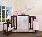 12PCS Bumperless  Girl Deer Family Baby Nursery Crib Bedding Sets