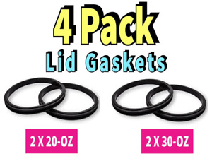 4-Pack Tumbler Cup Replacement Gasket Seal Ring - Fits ALL 20oz & 30oz YETI Lids