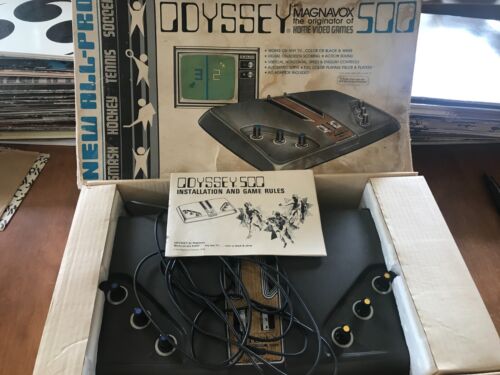 Vintage Odyssey 500 video game system by Magnavox 1976 original box with adapter