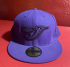 New Era Toronto Blue Jays 5950 Purple Black Hat World Series Patch Size 7 3/4
