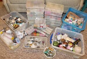 HUGE Lot Beads Findings Charms Cording Jewelry Making Supplies Business 70lb!!