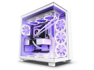 NZXT H9 Flow - All White Dual-Chamber Mid-Tower Airflow ATX PC Gaming Case