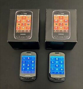 New Listinglot of 2 Samsung Verizon Slider Phone SCH-U380 Powers On Used vintage with boxes