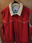 Western Cowboy Vest by Schaefer Outfitter, size XL, red in color, wool blend.