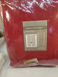 CAROMIO Red Velvet Curtains for Living Room Decorative Boho Tassels Light...