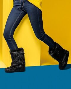 Nutria Fur Boots for Women, Winter Snow Boots, Mukluks, Moutons, Handmade LITVIN