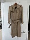 ICONIC - Burberry Kensington Trench Coat Long Vintage Mens 80s! Size 38