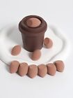 10 Pcs Mini Makeup Sponge Set With Coffee Cup Foundation Blender For All Skin