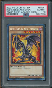 YUGIOH! PSA 10 2022 Red-Eyes Black Dragon MP22-EN267 Secret 1st (STOCK PHOTO)