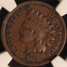1872 INDIAN CENT, NGC F12, GORGEOUS EXAMPLE OF THIS TOUGH SEMI-KEY DATE, SHARP!