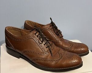 Stanford Oxford Dress Shoes  Brown Leather Lace -up Size 10.5m