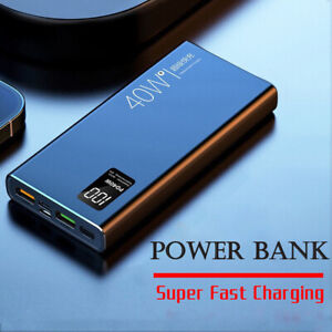 2 USB 300000mAh Power Bank Portable Super Fast Charger External Battery PD 18W