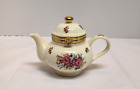 Formalities By Baum Bros Trinket Box Porcelain Floral Teapot Hinged 4”