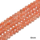 Natural Sunstone Lepidocrocite Faceted Round Beads 2.5mm 4mm 5mm 15.5