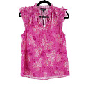 NWT Generation Love Gia Floral Blouse Pink Whimsical Floral Women's Size Medium