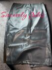 Sincerely Jules Faux Leather Midi Skirt Black  Size L