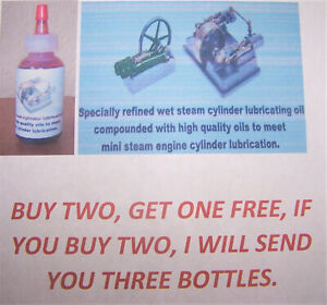 1.00 oz.-WILESCO-OTHER STEAM ENGINE CYLINDER LUBRICATING OIL-BUY 2-GET 1 FREE