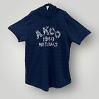 AKOO 1980 NO RIVALS Hoodie Size 2XL XXL Short Sleeves Navy Blue Textured