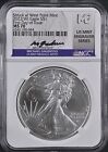 2022 (W) Silver Eagle Struck at West Point NGC MS70 First Day of Issue Gaudioso