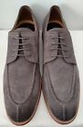 Mivano Italia Gray Genuine Suede Leather Lace-Up Shoes Men Size 12 New