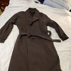 Claiborne 44r Black Trench Coat with belt