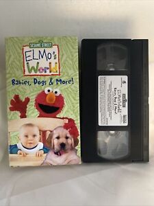Sesame Street Elmo’s World Babies, Dogs, And More VHS 2000 Vintage