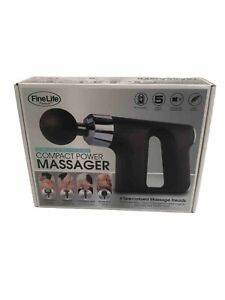 Compact Power Handheld Massager Cordless Rechargeable 5 Speed 4 Heads-BRAND NEW!