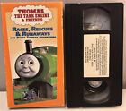 Thomas Tank Engine Races Rescues Runaways VHS Video Tape Train Paper Label RARE!