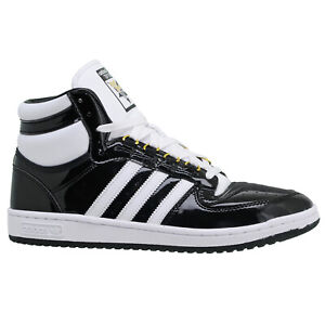 Adidas Originals Top Ten RB High Top Shoes Black White Patent Leather Mens Sizes