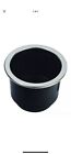 BOAT CUP HOLDER WITH STAINLESS RIM, 3 5/8