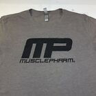 MUSCLE PHARM GYM BODY BUILDING WEIGHT LIFTING MP TEE T SHIRT Mens L Gray