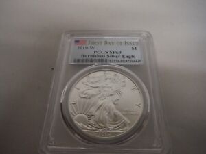 2019 W $1 Burnished Silver Eagle PCGS FDOI First Day Issue