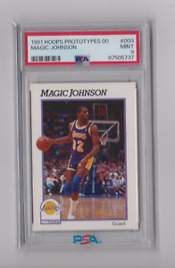 Magic Johnson 1991 Hoops Prototypes 00 PSA 9 MINT #003 Lakers
