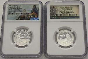 2021 S NGC PF69 UC SILVER PROOF LIMITED EDITION QUARTER SET CROSSING & TUSKEGEE
