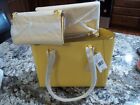 Michael Kors Charlotte Large Leather 3 in 1 Tote Yellow purse Handbag Daffodil