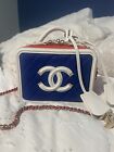 Authentic Chanel Fillagree Case Handbag, Caviar Leather, Crossbody.