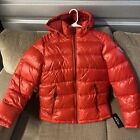 GUESS Men's Puffer Jacket Removable Hood - Red. Use