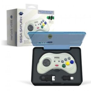 Retro-Bit Official SEGA Saturn Wireless Gamepad Controller - White