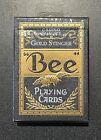 Bee Gold Stinger Metalluxe Playing Cards by USPCC ships w DS1 Deck Sleeve MINT