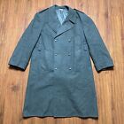 Vtg Swiss Military Coat 46 BB Surplus Double Breasted Wool Trench Overcoat