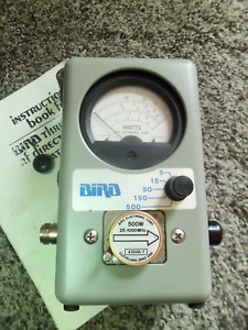 Bird 4304A Thruline Wattmeter Watt Element Slug Reading Meter / VERY NICE