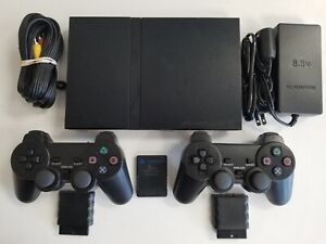 GUARANTEED Slim Playstation 2 Console PS2- 2 BRAND NEW Controllers G PS1 Compati