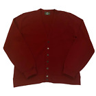 Vtg Jantzen Sweater Mens XLT Red Cardigan Button Up Hipster Grunge USA Made 80s