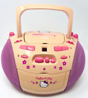 2002 Hello Kitty Pink Boombox Radio CD Player (Cassette Tape Doesn't Play) HK26