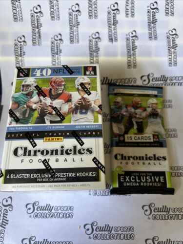 New ListingPanini Chronicles 2020 NFL Sports Trading Cards Blaster Box (40 Cards, Pink...