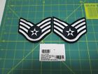 US AIR FORCE STAFF SERGEANT E-5 INSIGNIA STRIPES MILITARY UNIFORM PATCHES 1 PAIR
