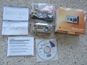 New ListingCanon PowerShot A470 Digital Camera Tested Working Boxed 7.1MP