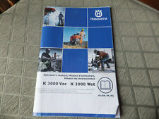 Husqvarna K 3000 Vac Wet K3000 Power Cutter Operation Instruction Manual