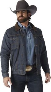Wrangler Men's Cowboy Cut Western Lined Denim Jacket Denim/Blanket X-Large