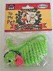 Brand NEW! Vo-Toys Happy Holidays Cat Toy (Green Mice)